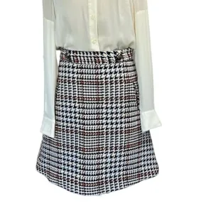 Parker Houndstooth A-line Skirt
