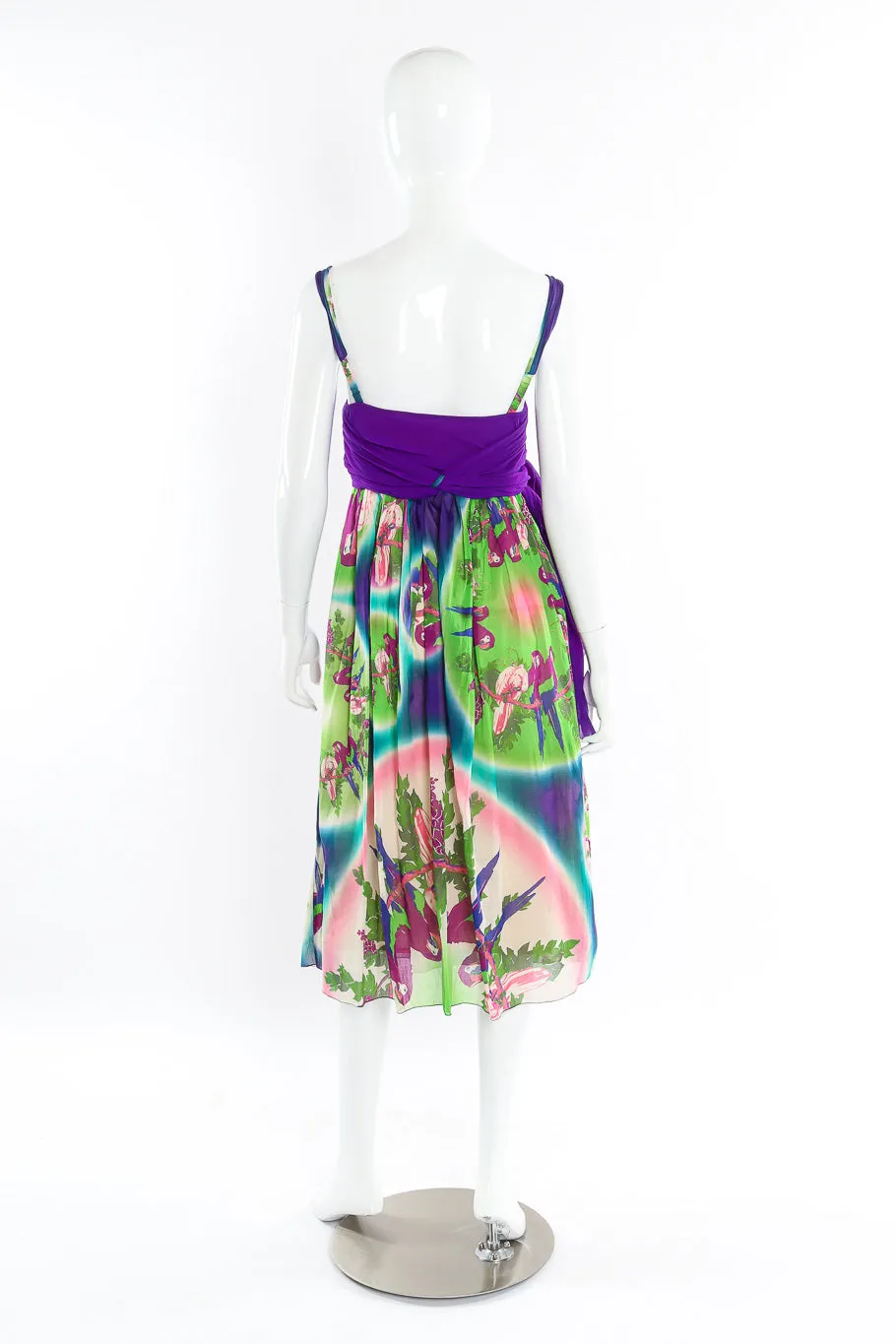 Parrot Mesh Babydoll Dress