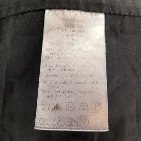 Patrizia Pepe Italian Black Zip Front Mini Skirt size EU 40 (US 4)