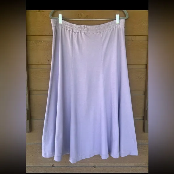 Peruvian Connection 100% cotton A line skirt. Lovely lavender EUC size M