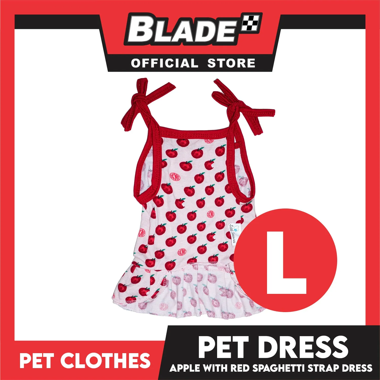 Pet Dress Red Spaghetti Strap Dress with (Large) Perfect Fit for Dogs and Cats