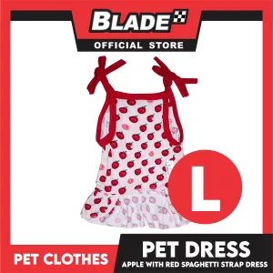 Pet Dress Red Spaghetti Strap Dress with (Large) Perfect Fit for Dogs and Cats