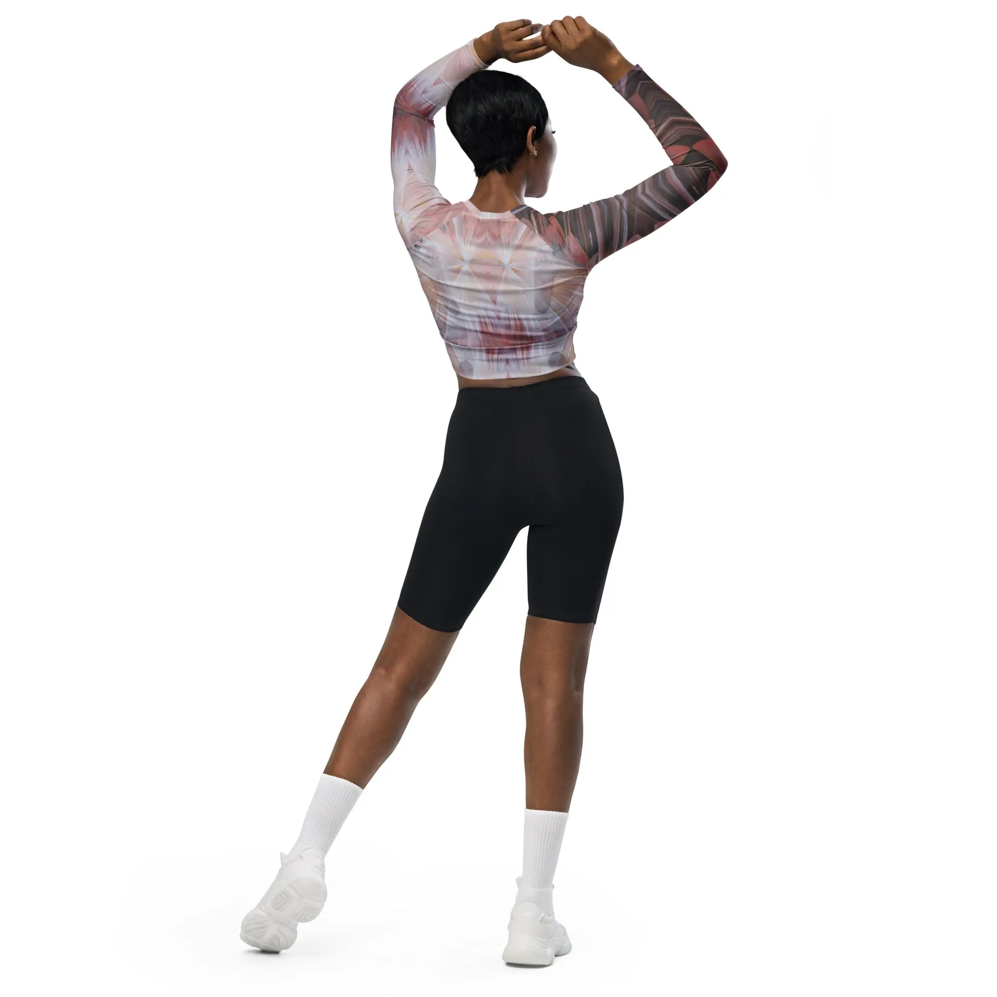 'Pilgrimage' Recycled long-sleeve crop top