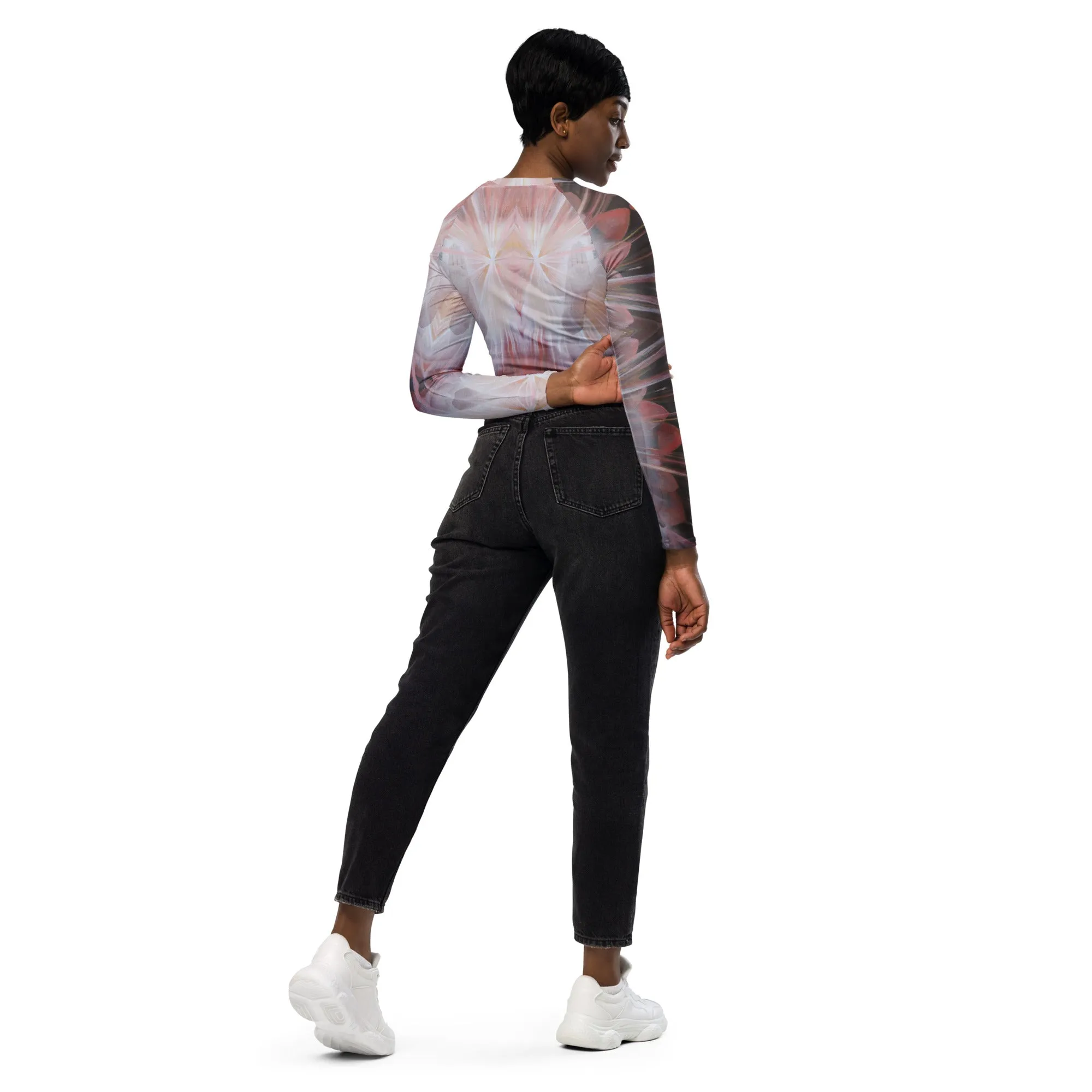 'Pilgrimage' Recycled long-sleeve crop top