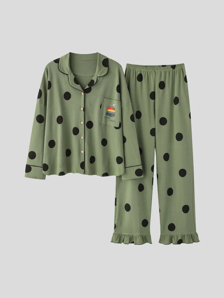 Polka Dots Long Pajama Set