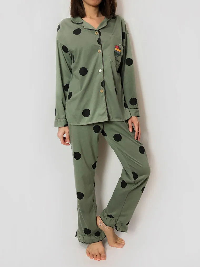 Polka Dots Long Pajama Set