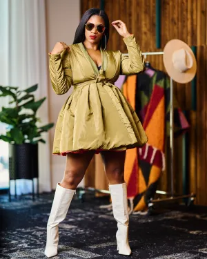 Puffed Up | Jacket Dress | Green