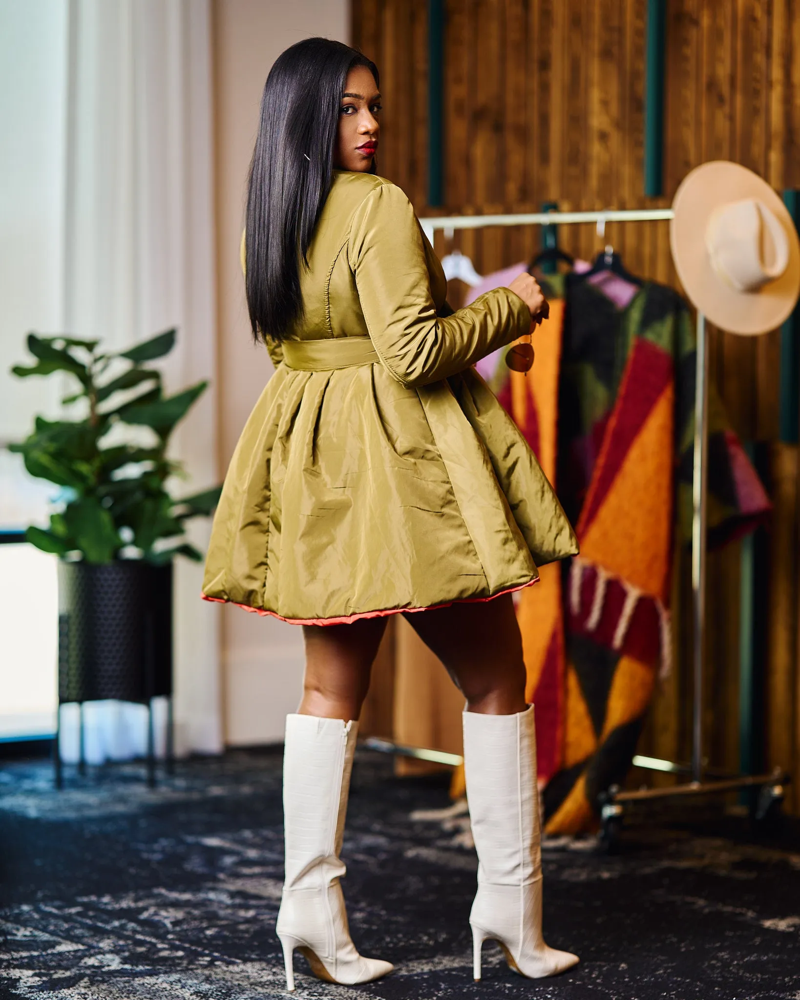 Puffed Up | Jacket Dress | Green