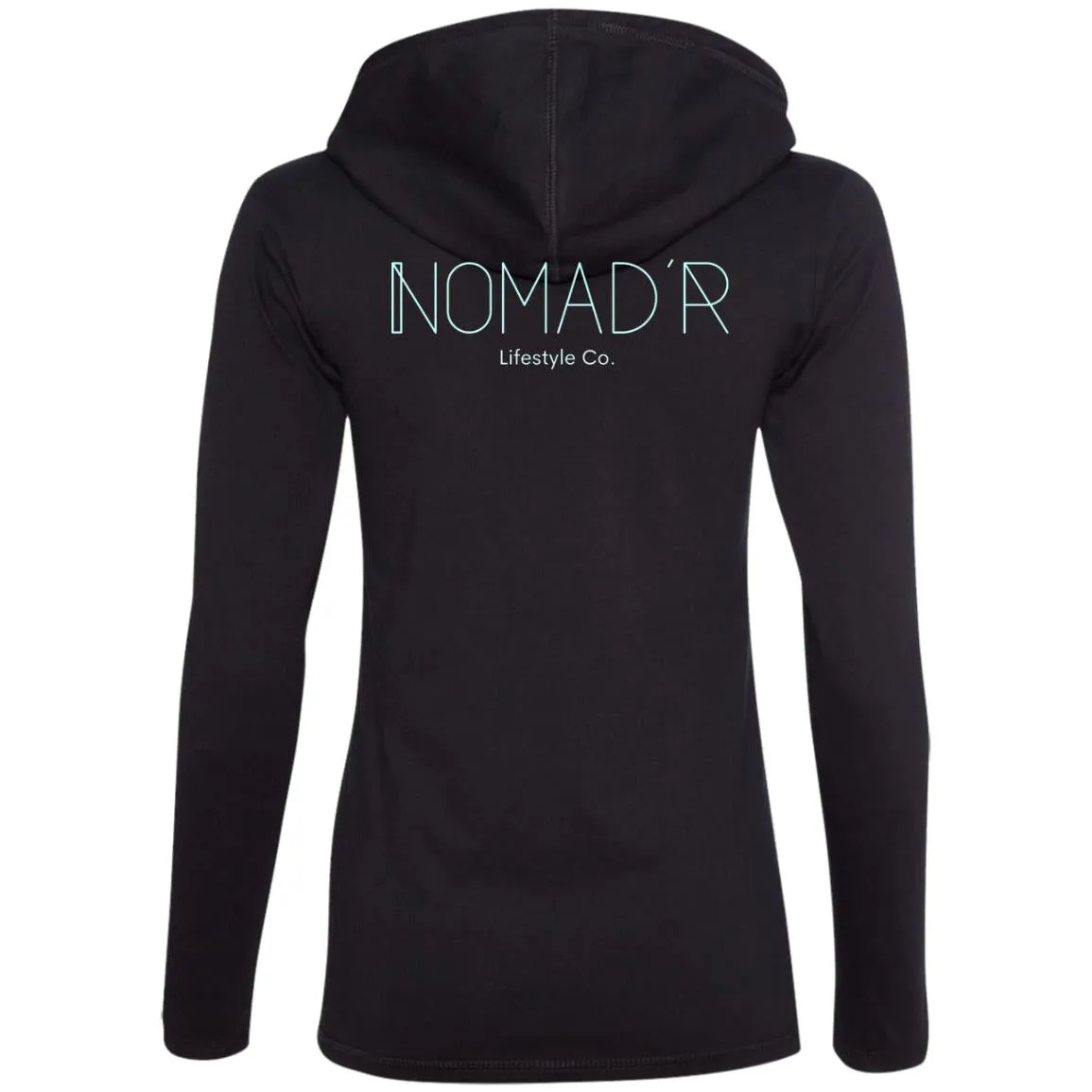 "NOMAD'R- Back" Hooded Long Sleeve Women's Tee"