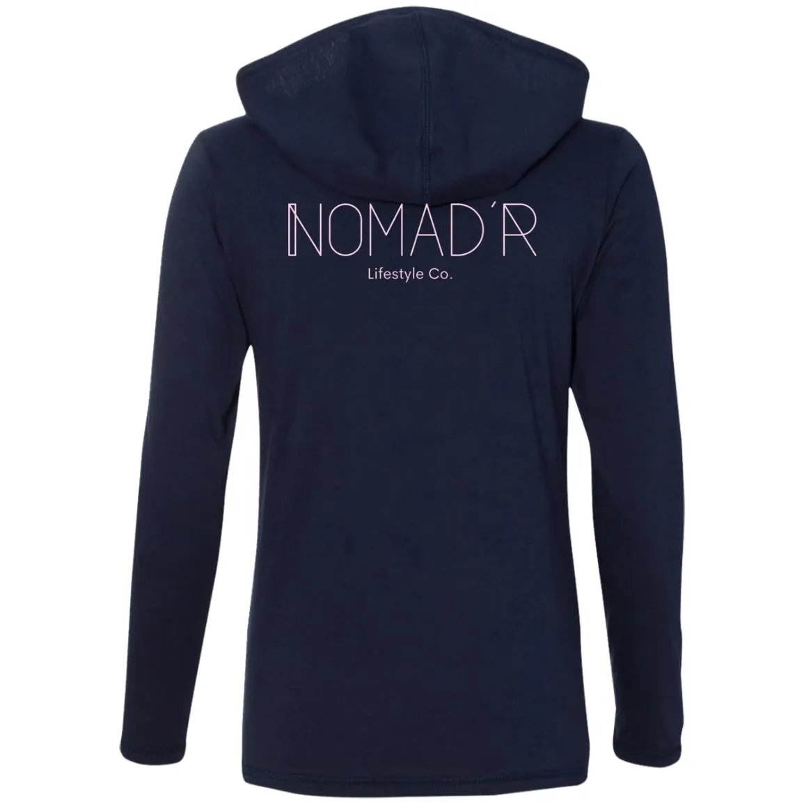 "NOMAD'R- Back" Hooded Long Sleeve Women's Tee"