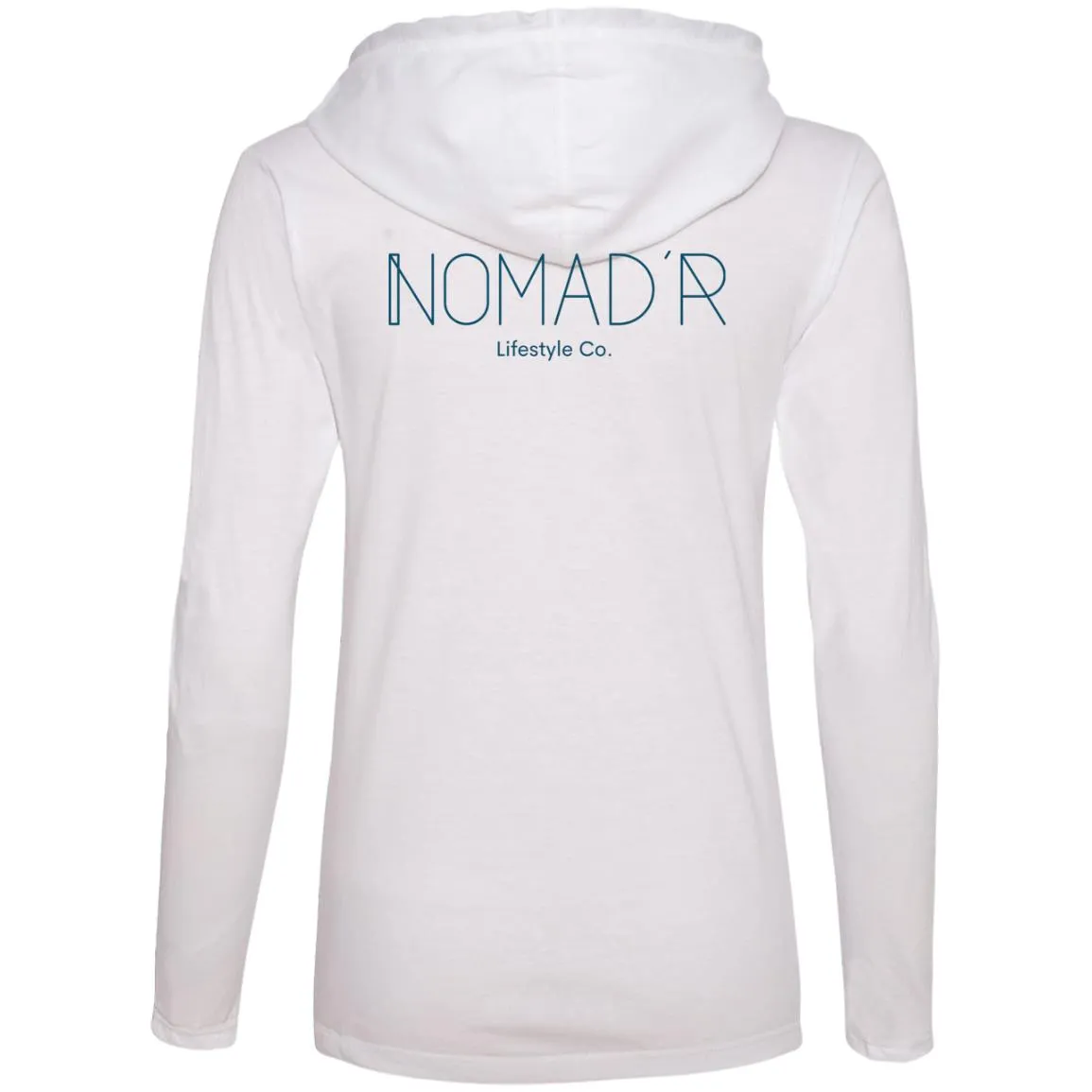 "NOMAD'R- Back" Hooded Long Sleeve Women's Tee"