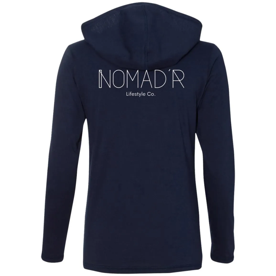 "NOMAD'R- Back" Hooded Long Sleeve Women's Tee"