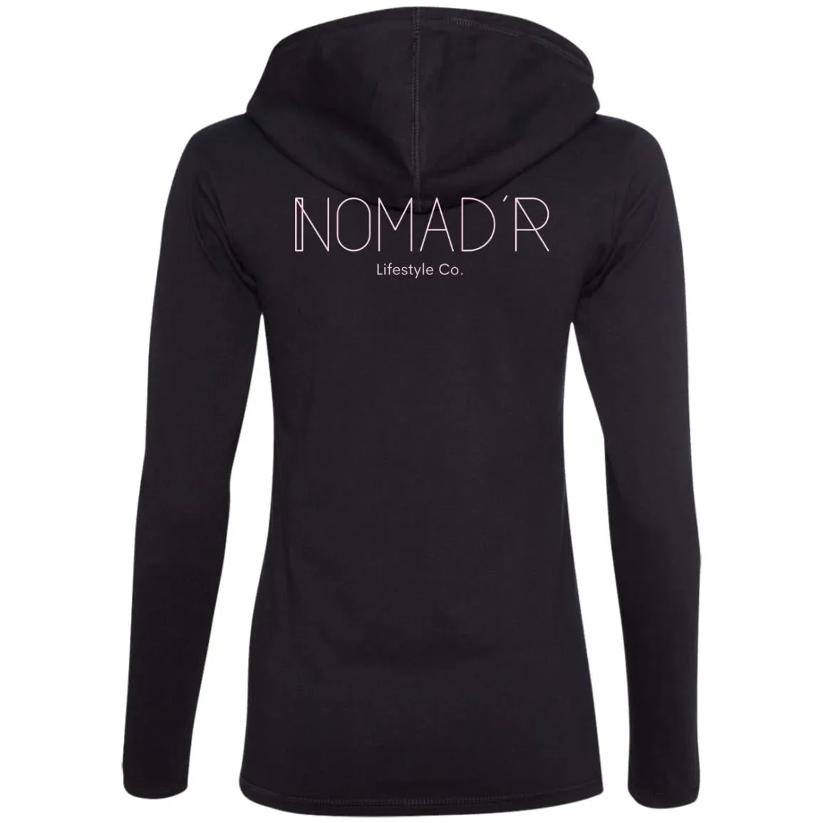 "NOMAD'R- Back" Hooded Long Sleeve Women's Tee"