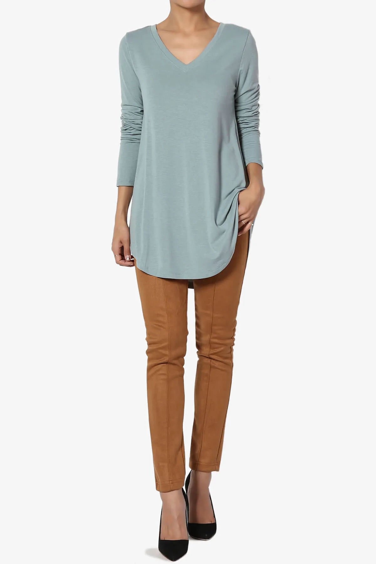 Ramada Long Sleeve Flowy Jersey Top