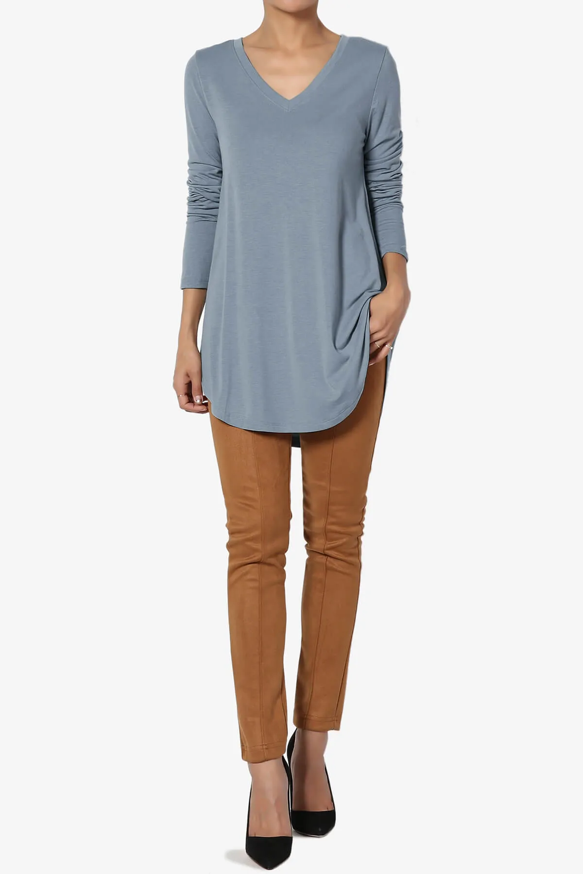 Ramada Long Sleeve Flowy Jersey Top