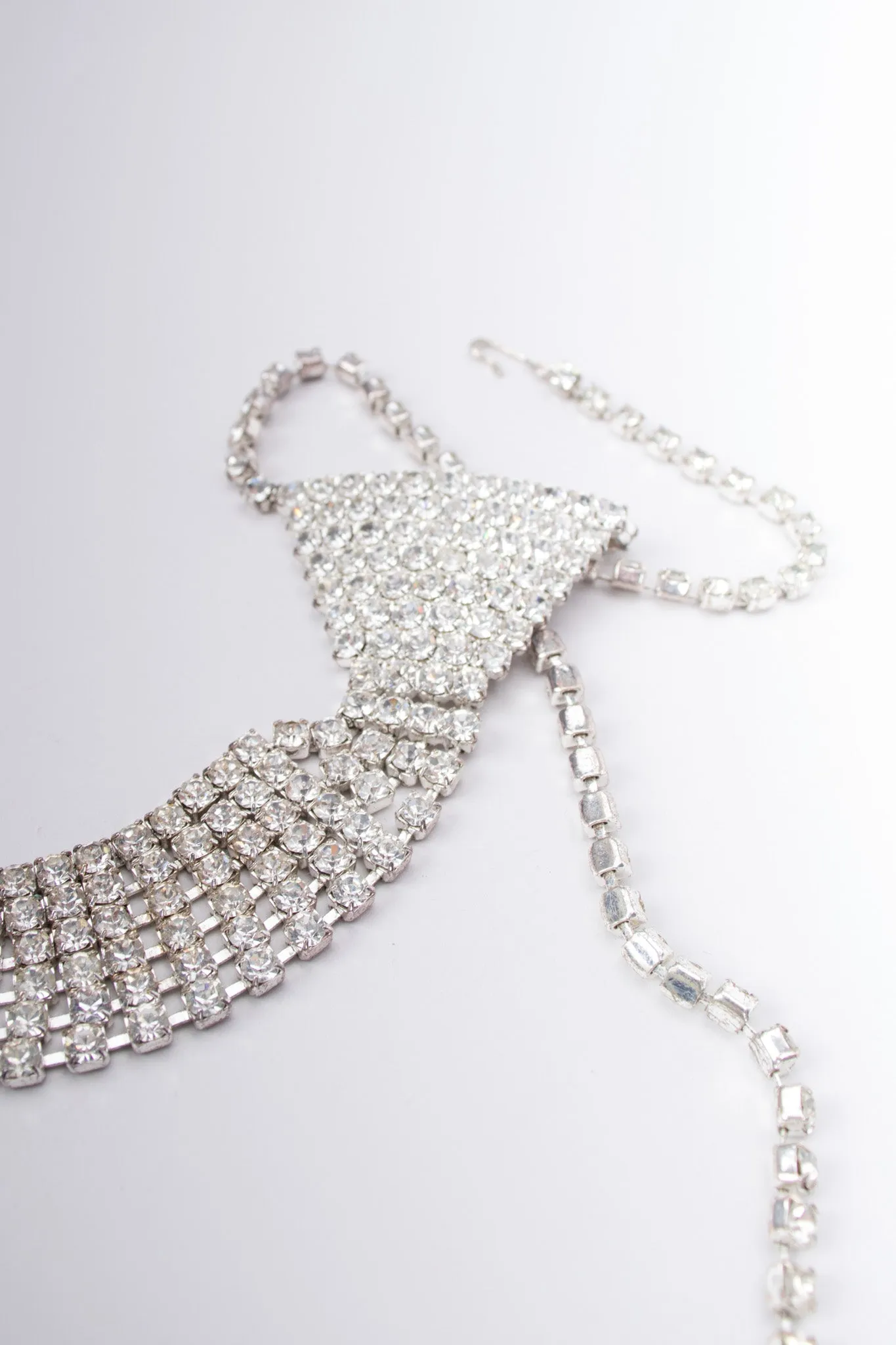 Rhinestone Necktie Necklace