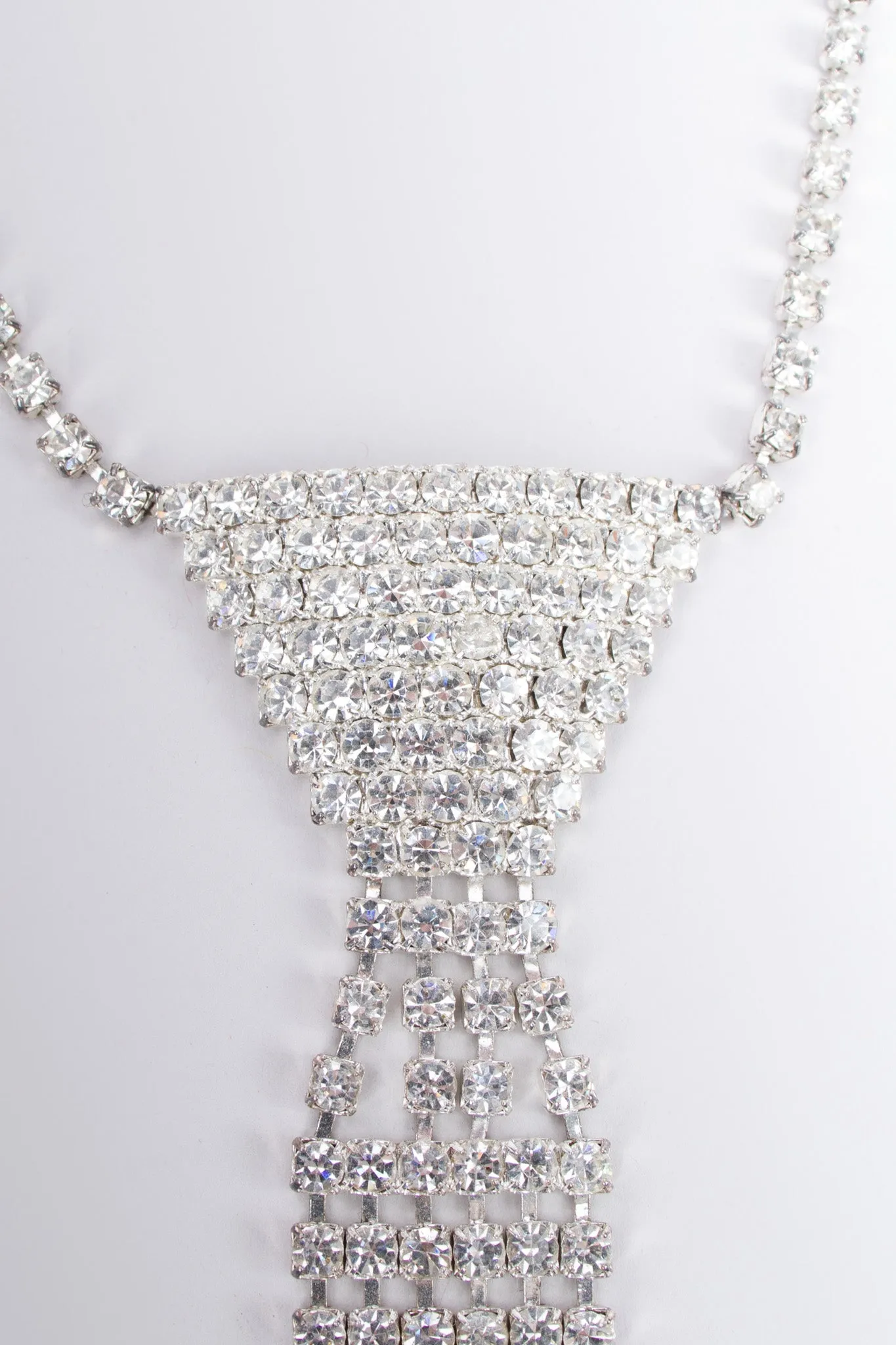 Rhinestone Necktie Necklace