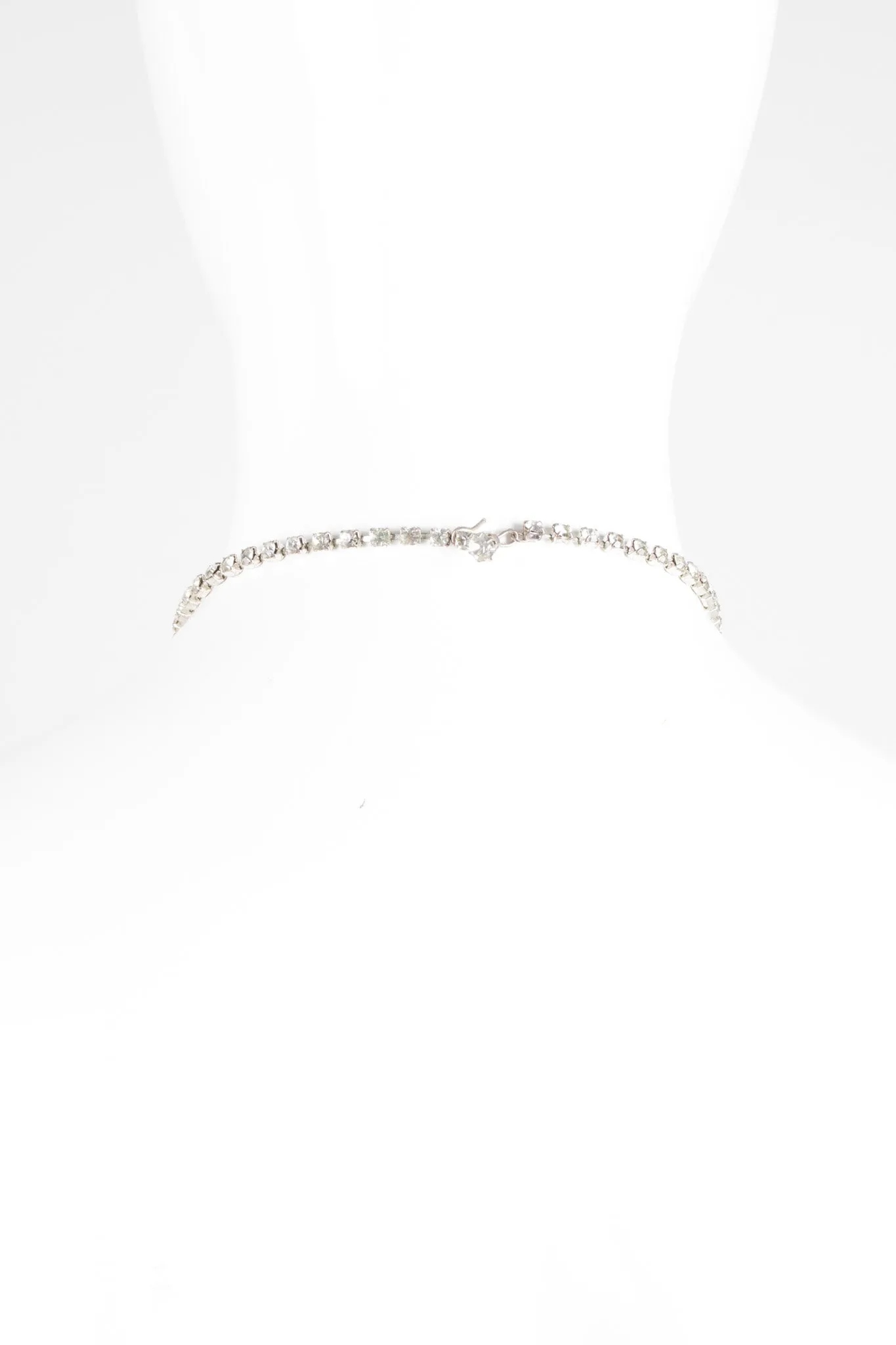 Rhinestone Necktie Necklace