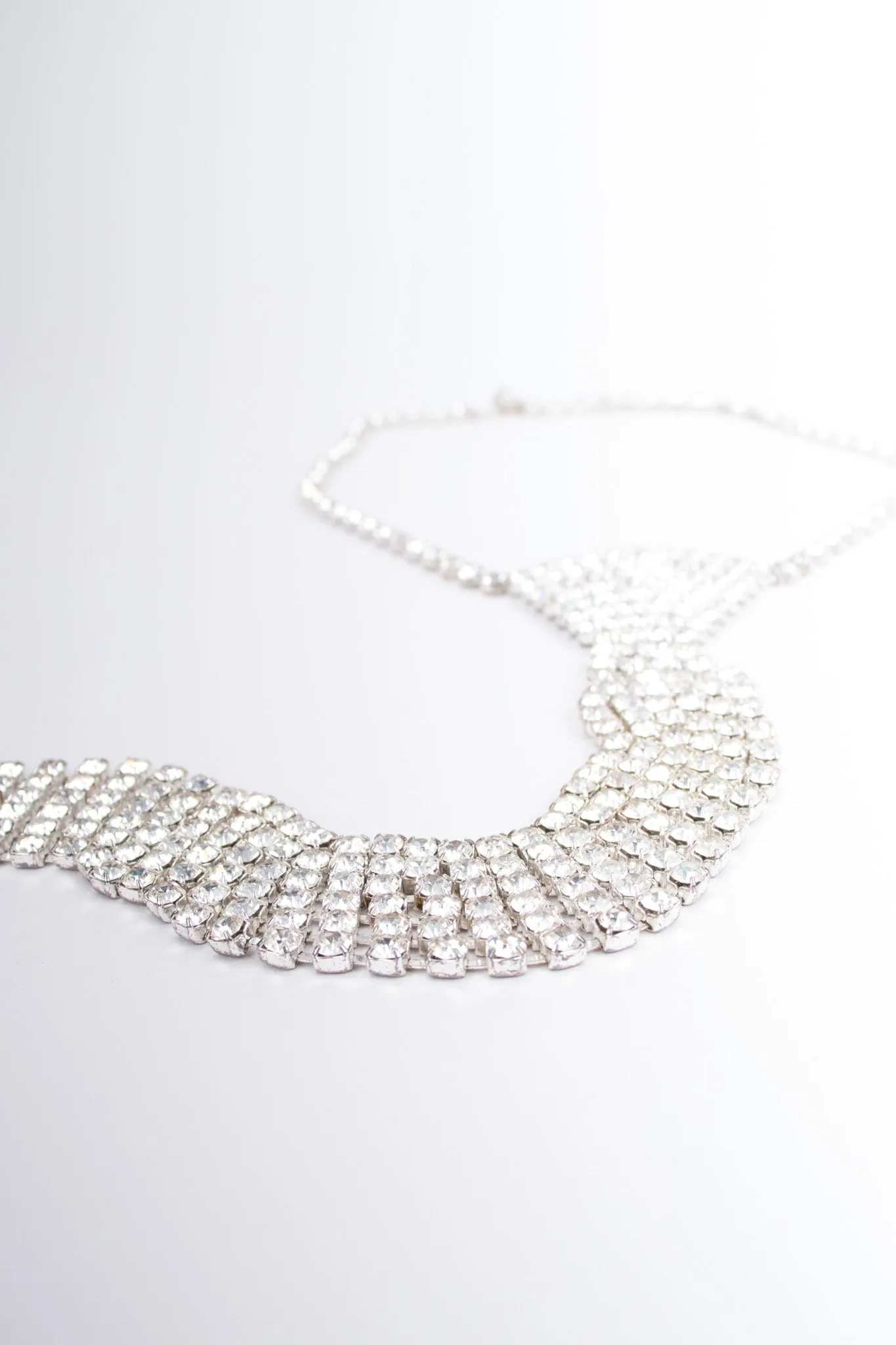 Rhinestone Necktie Necklace