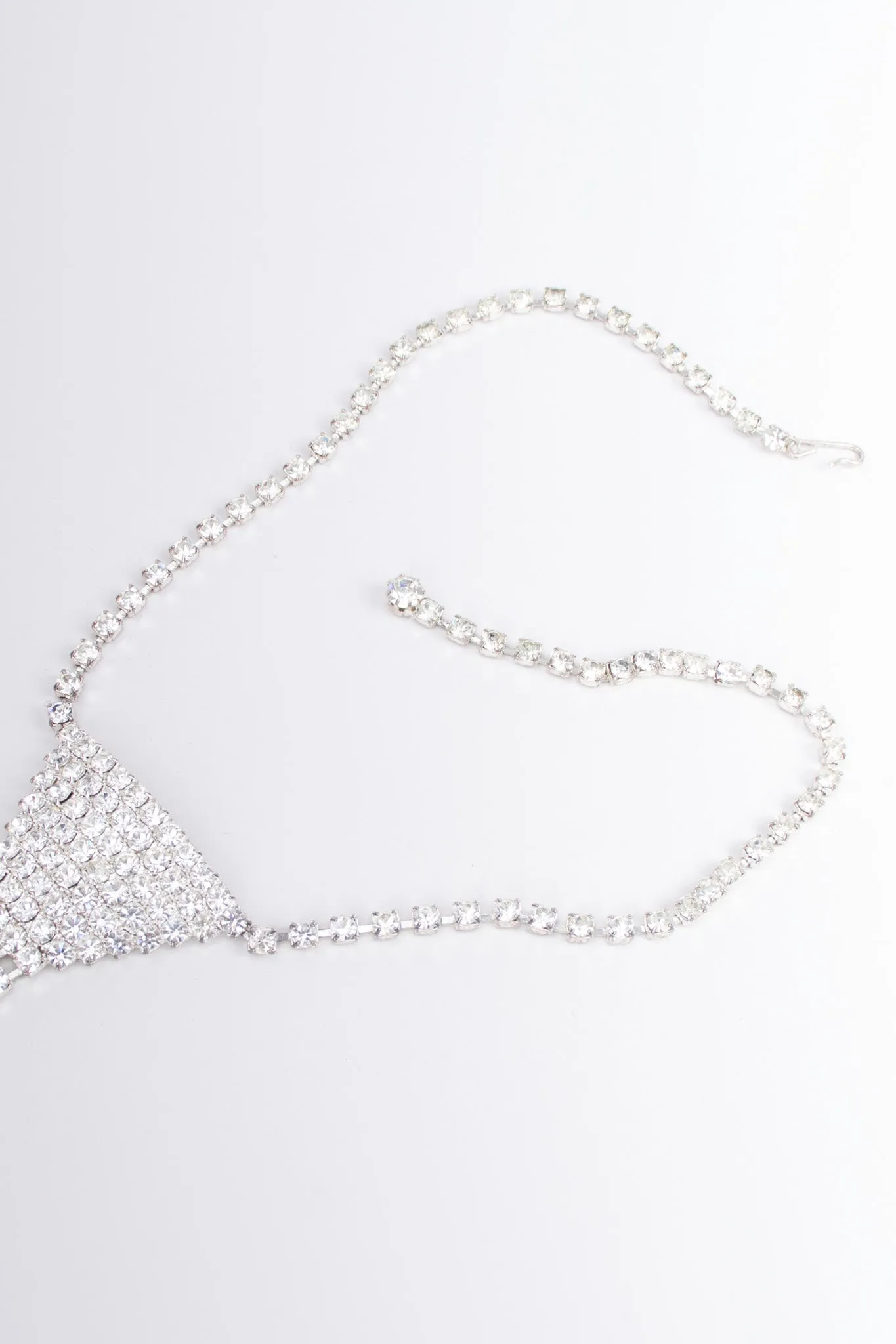 Rhinestone Necktie Necklace