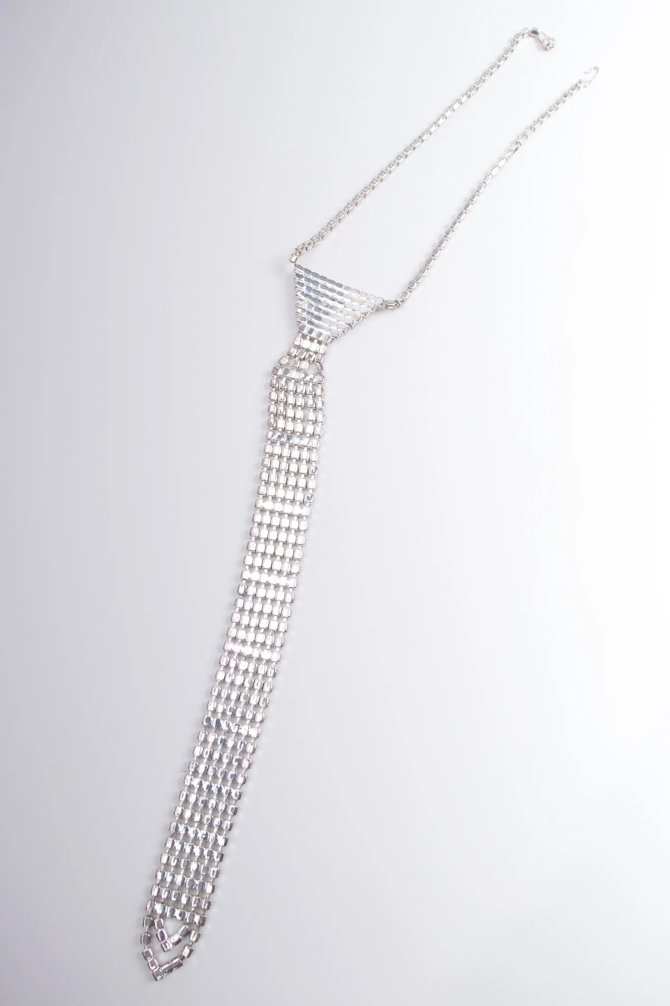 Rhinestone Necktie Necklace