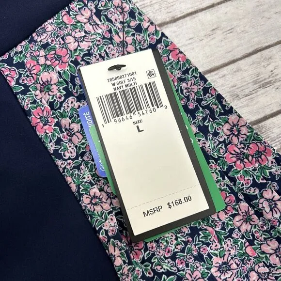 RLX Ralph Lauren Skort Womens Large Navy Floral Pleated Performance Skirt Tennis