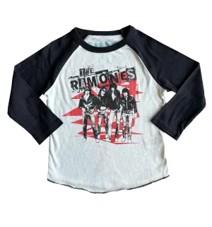 rowdy sprout- Ramones Punk Raglan Tee (vintage white & black)