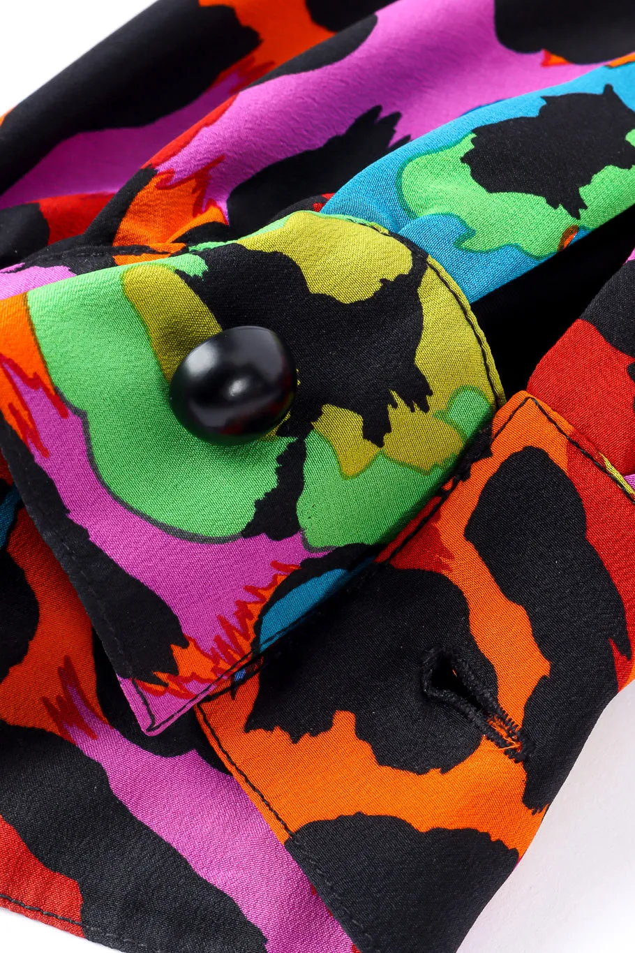 Ruched Neon Leopard Dress