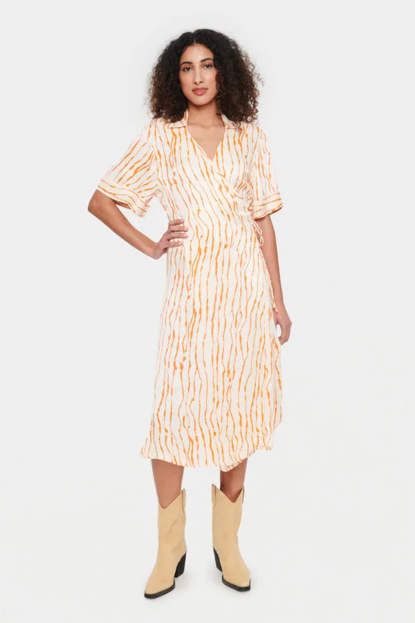 Saint Tropez UllaSZ Dress - Orange Animal Print
