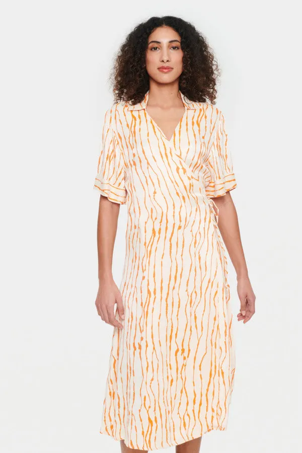 Saint Tropez UllaSZ Dress - Orange Animal Print