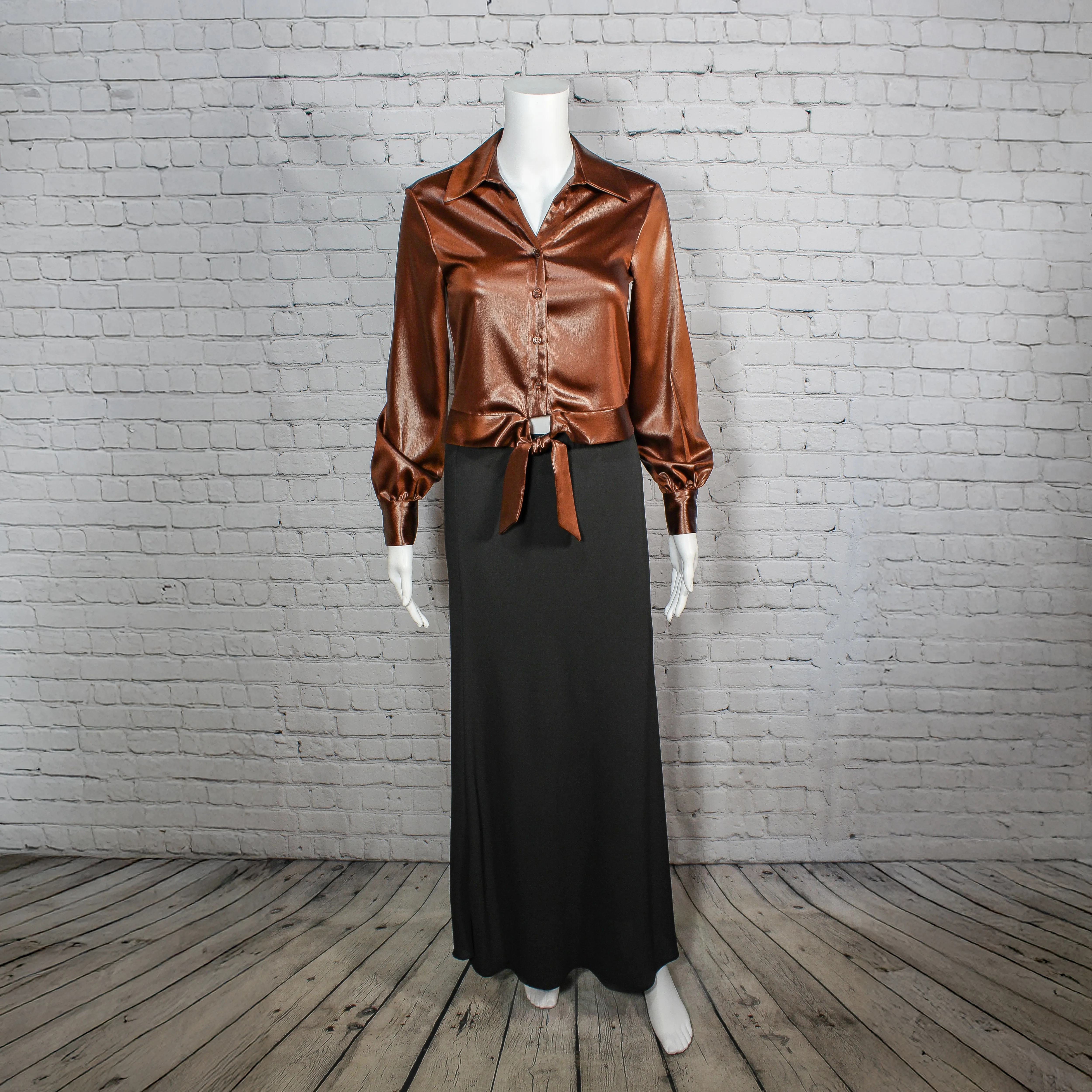 SALE! Lottie Long Sleeve Top in Saddle by Drew