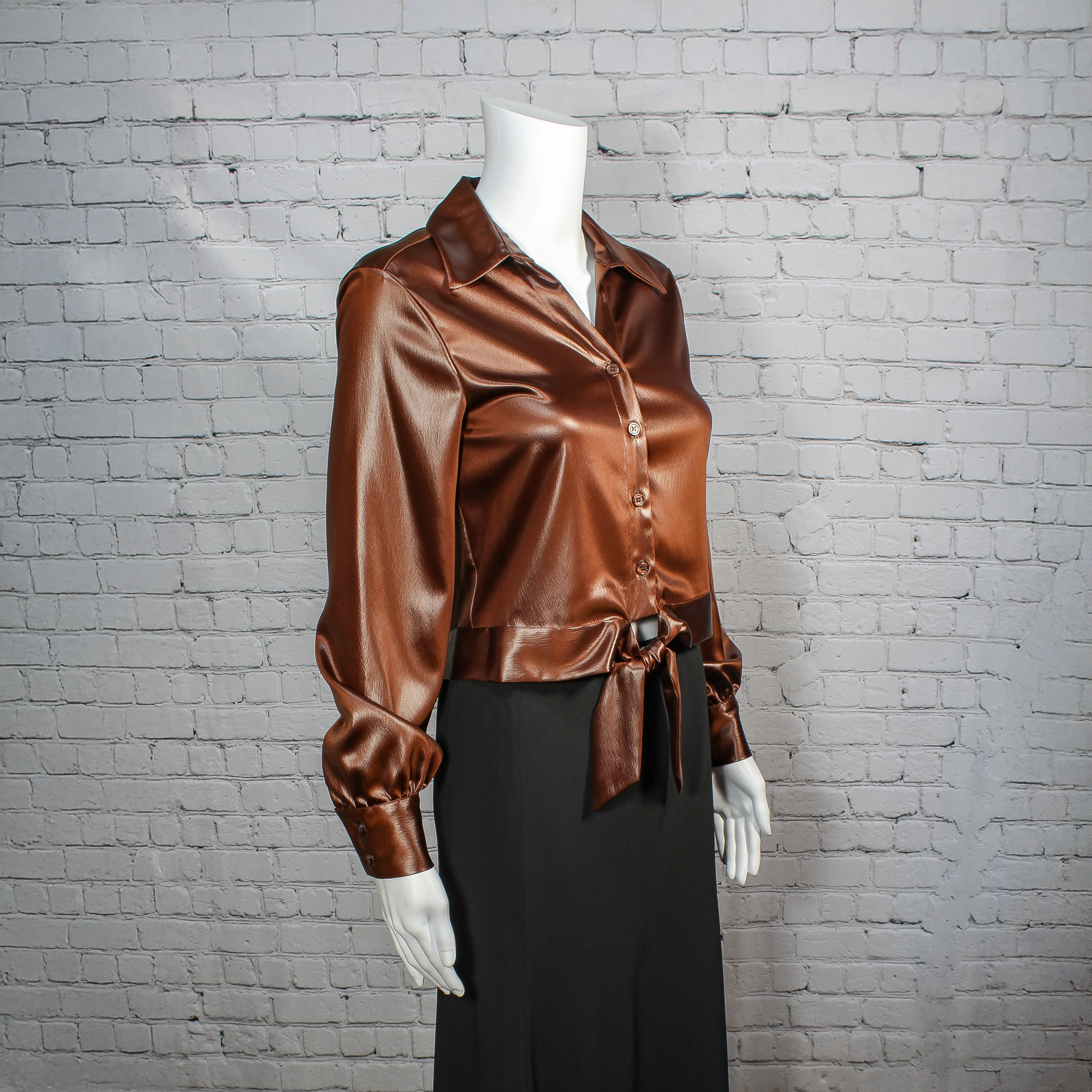 SALE! Lottie Long Sleeve Top in Saddle by Drew