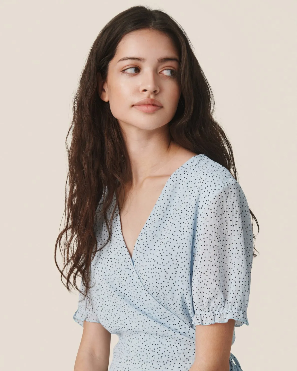 Samera Rikkelie Wrap Dress in Skyride Dot by MSCH Copenhagen