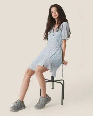 Samera Rikkelie Wrap Dress in Skyride Dot by MSCH Copenhagen