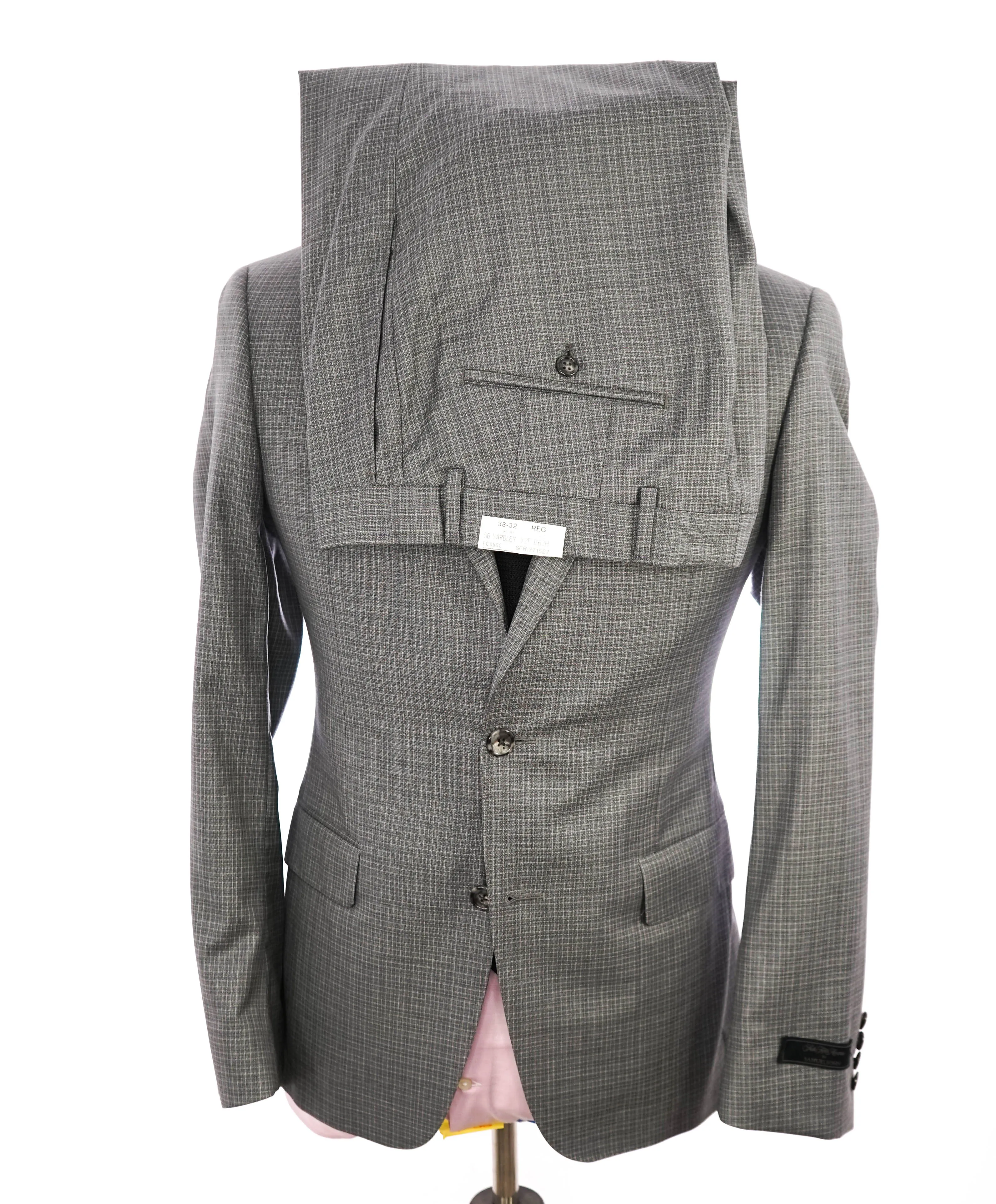 SAMUELSOHN - "SB YARDLEY" Gray Micro Check Super 130's Suit - 38R
