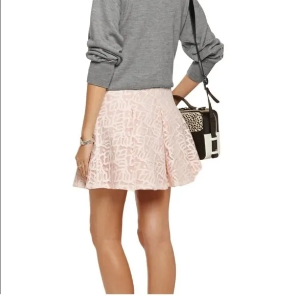 Sandro Paris Guipure Lace Overlay mini skirt, size Medium