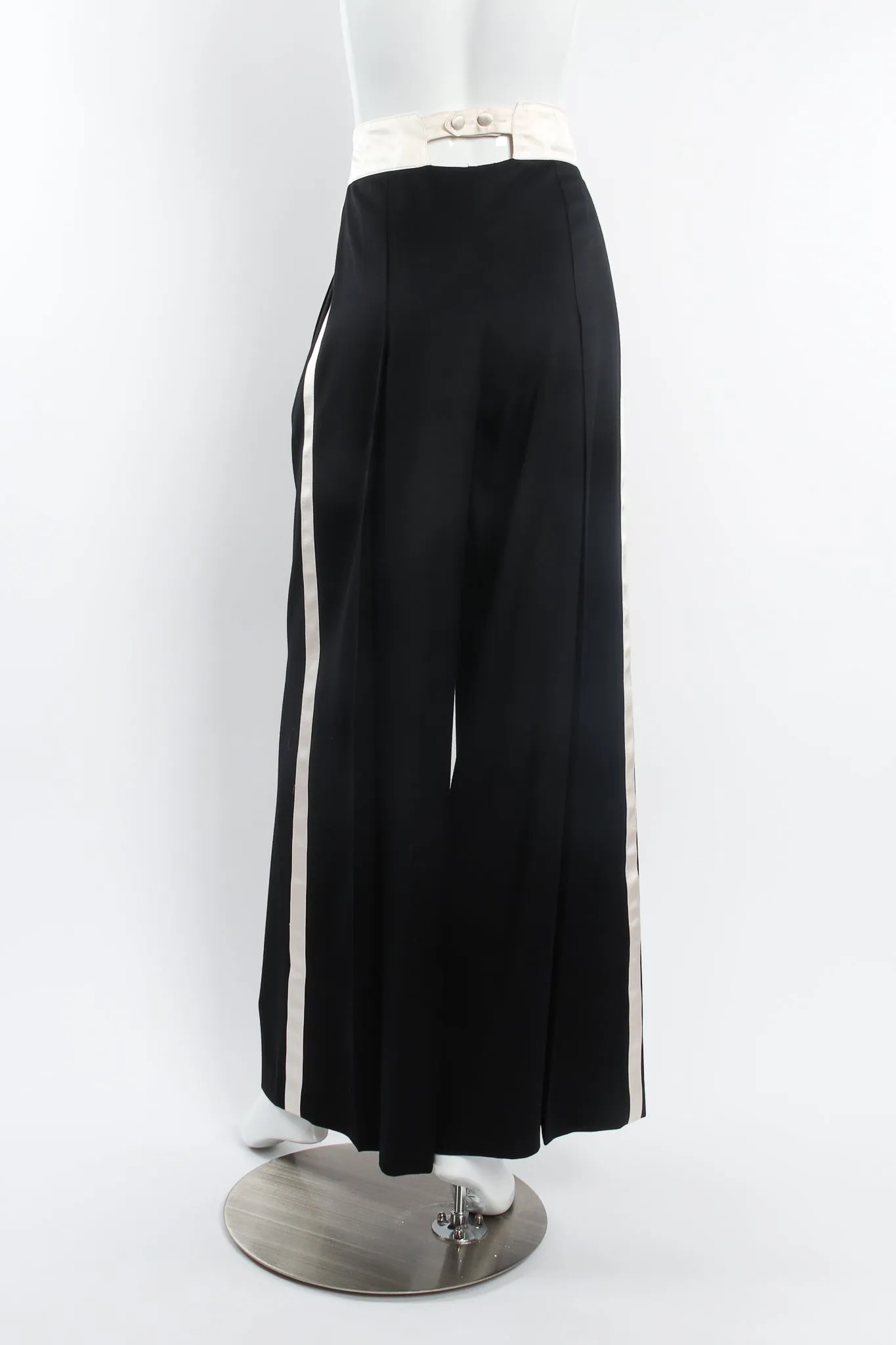 Satin Trim Tuxedo Jacket & Pant Suit