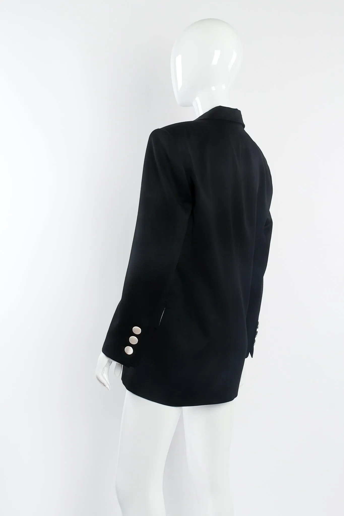 Satin Trim Tuxedo Jacket & Pant Suit