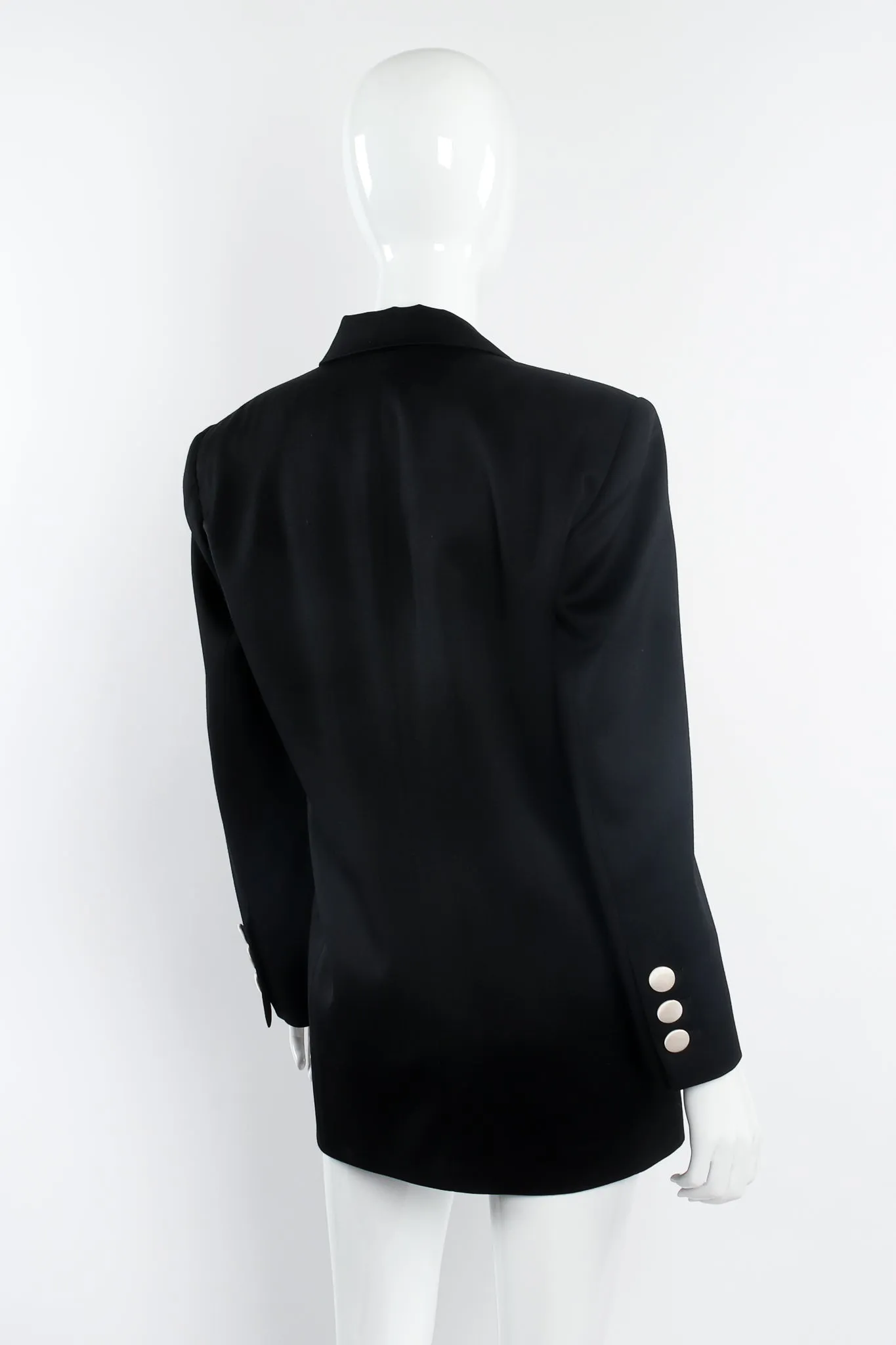 Satin Trim Tuxedo Jacket & Pant Suit