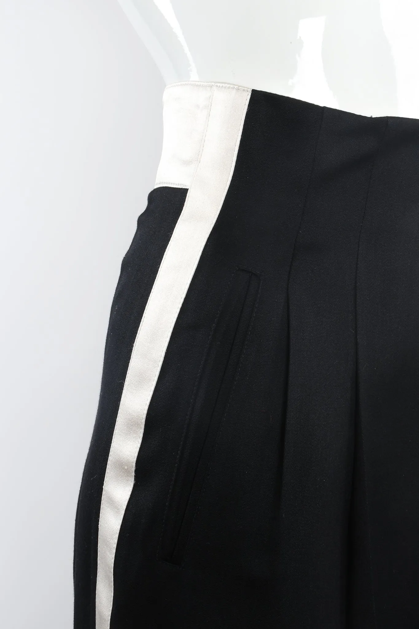 Satin Trim Tuxedo Jacket & Pant Suit