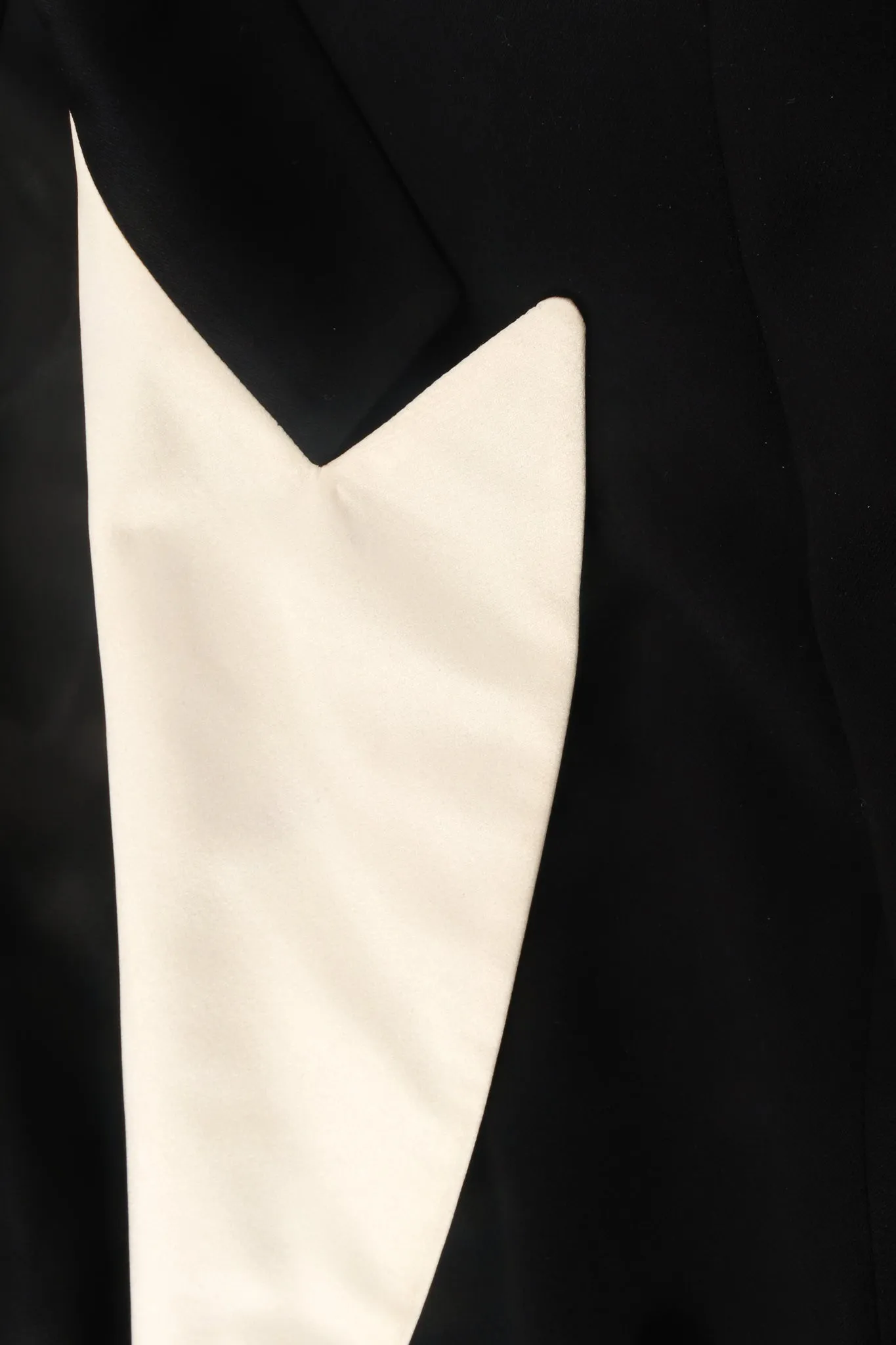 Satin Trim Tuxedo Jacket & Pant Suit