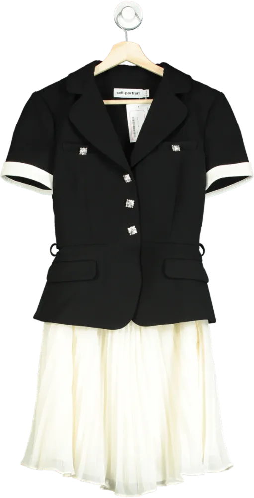 Self-Portrait Black Mini Dress UK 8
