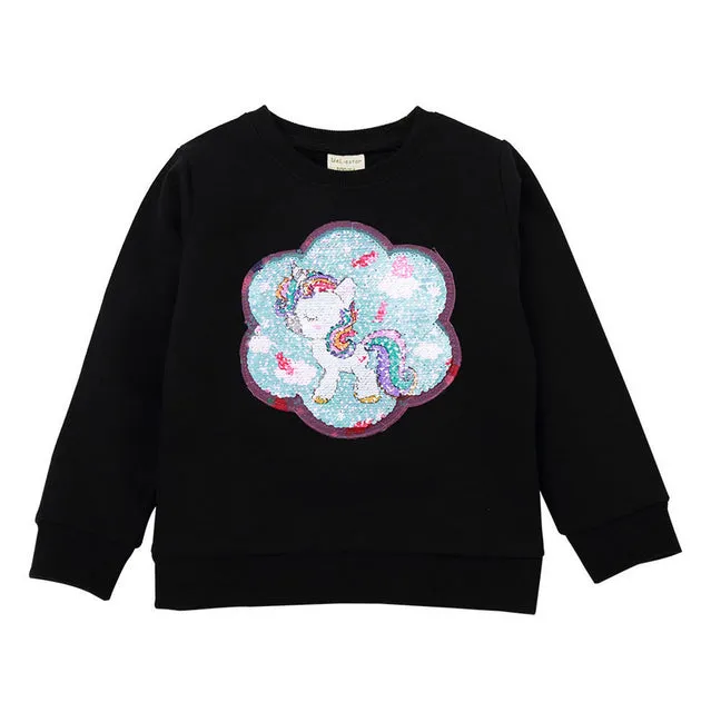 Sequinned Unicorn Top- 3 Colours