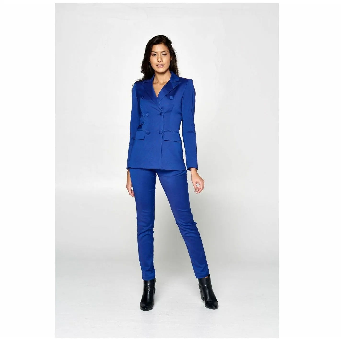 Seville Double Breasted Blue Blazer