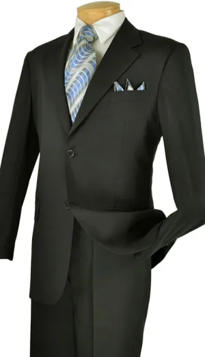 Single Breasted Poplin Dacron Suit (Black) 2PP