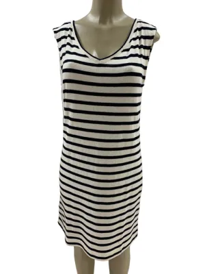 Size M Lou & Gray cream and blue Dress