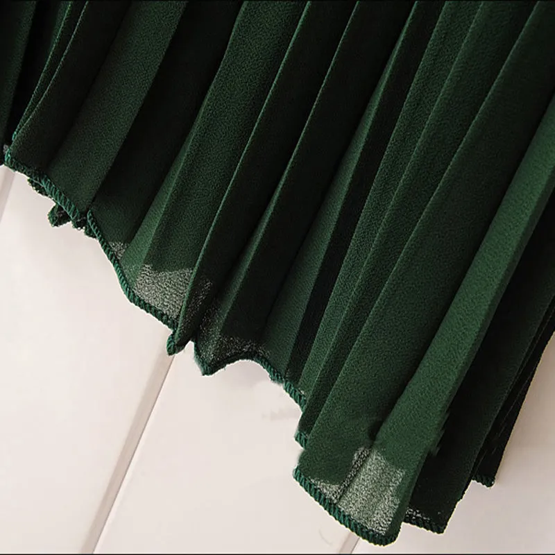 Skylar Pleated Chiffon Skirt