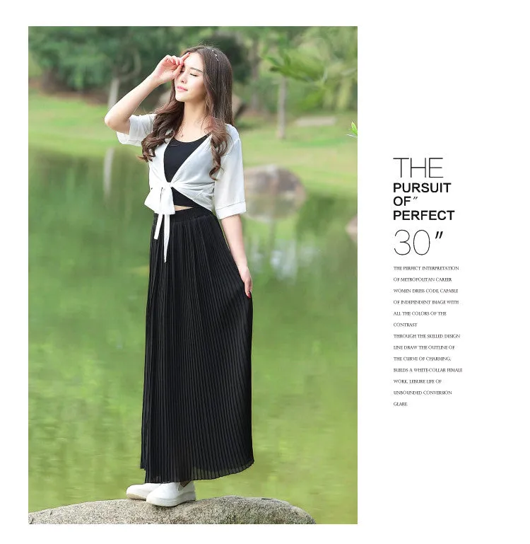 Skylar Pleated Chiffon Skirt