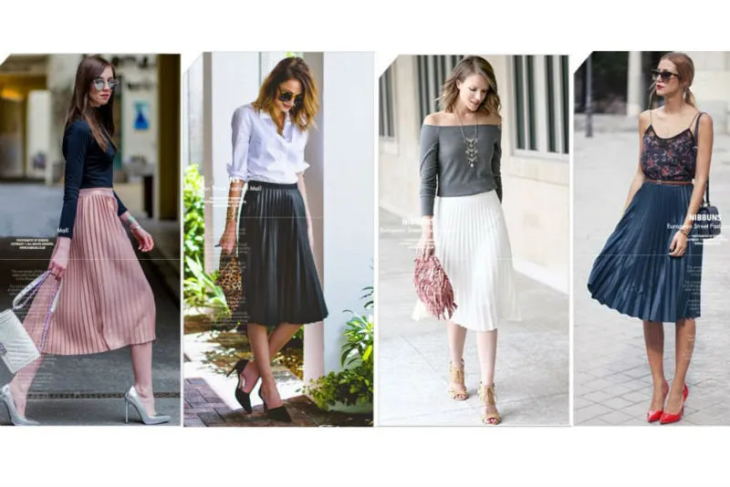 Skylar Pleated Chiffon Skirt