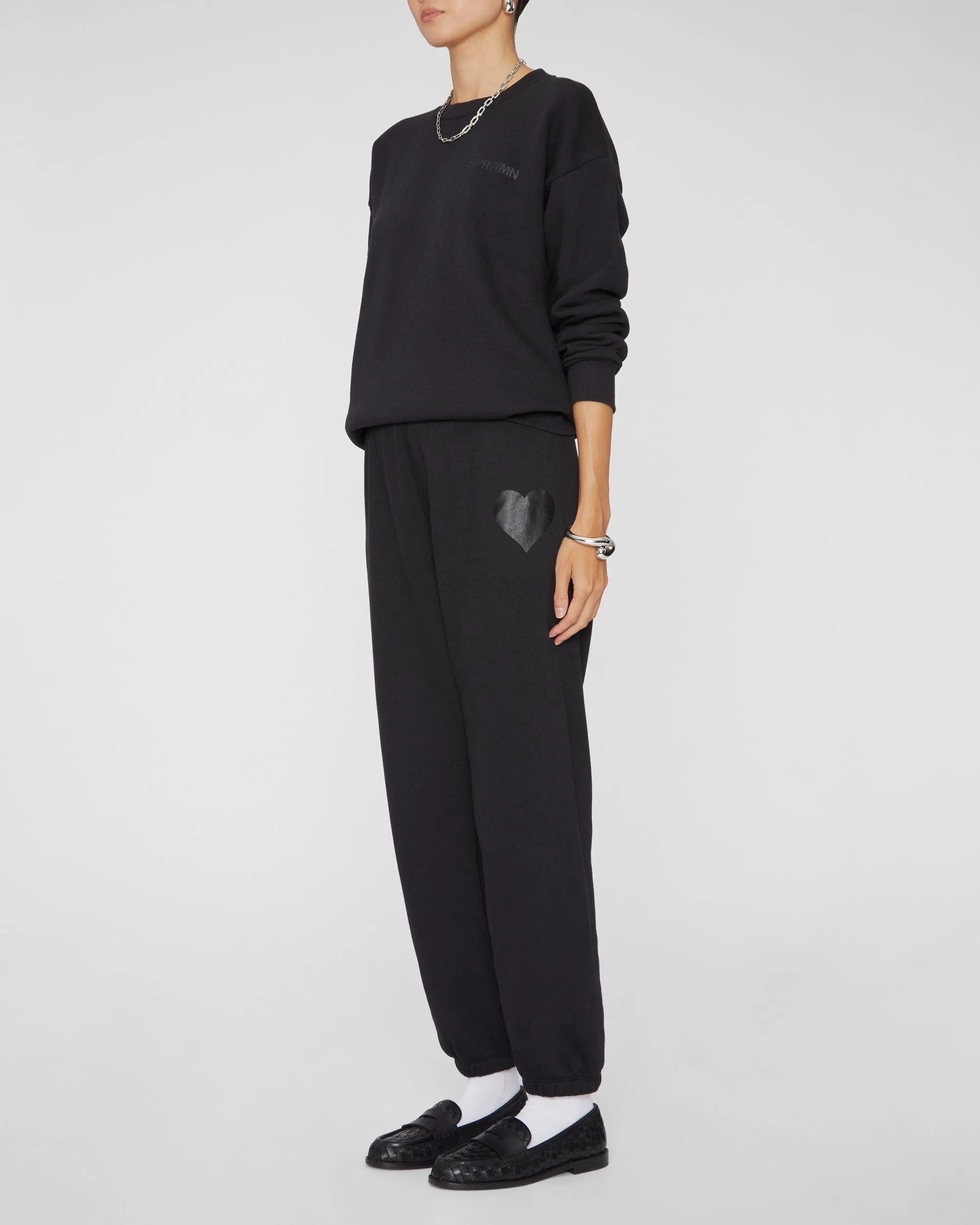 Small Logo Sweatshirt in Black/Black
